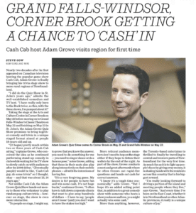 The Adam Growe Quiz Show article in The Newfoundland Wire