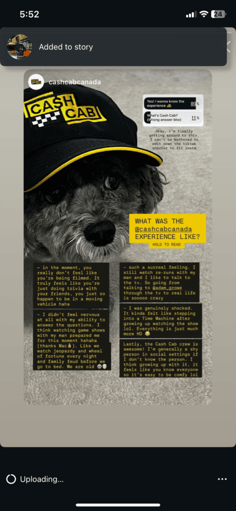 Cash Cab Contestant, Abi